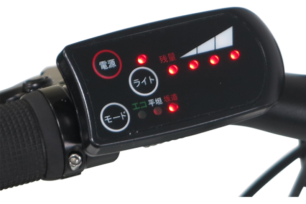 モード選択・ライトのON/OFFが簡単な手元スイッチ。