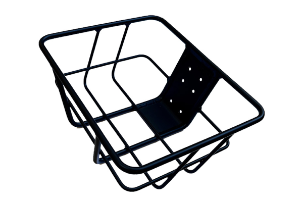 別売のフロントバスケットを選択いただいた場合は、取り付けしてお届けいたします。耐荷重5kg　重量：580g　内寸： W325×D265×H150（底部）W300×D210