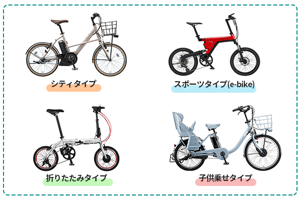 【種類】電動ミニベロの4つのタイプ