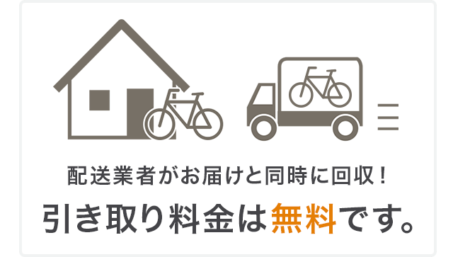 不要自転車の無料引き取り・下取り | 自転車通販「cyma -サイマ-」人気自転車が最大40%OFF！