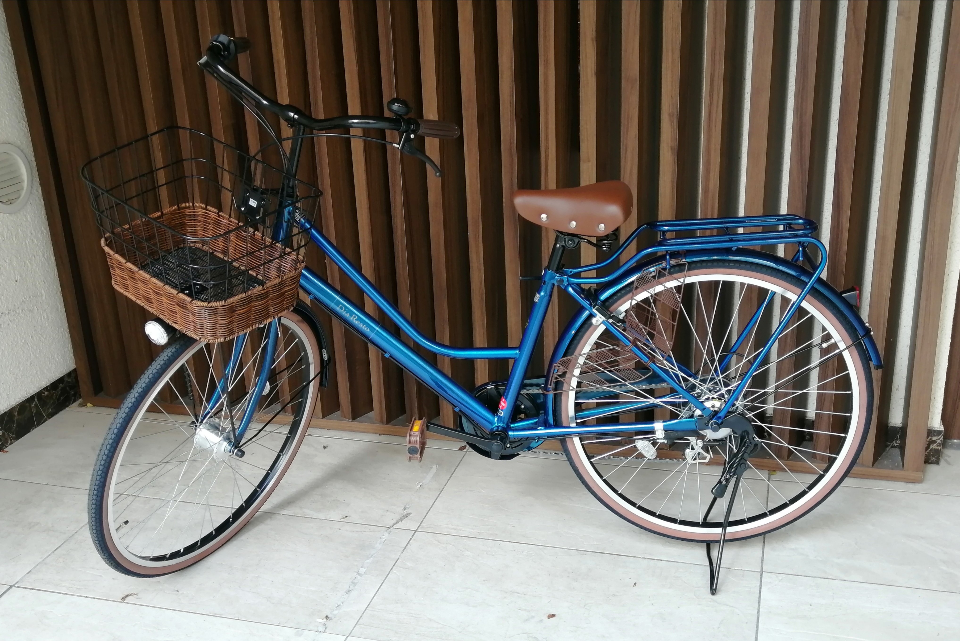 前カゴがずれてた