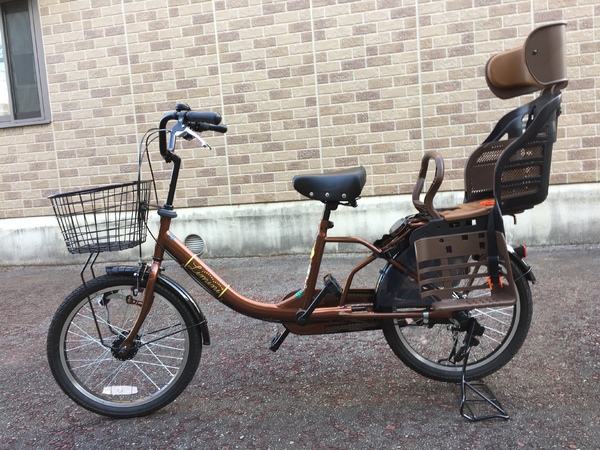 ヘッドレスト付チャイルドシート搭載limini 子供乗せ自転車 20インチ 