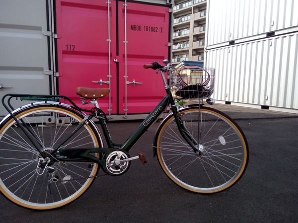 緑色の自転車