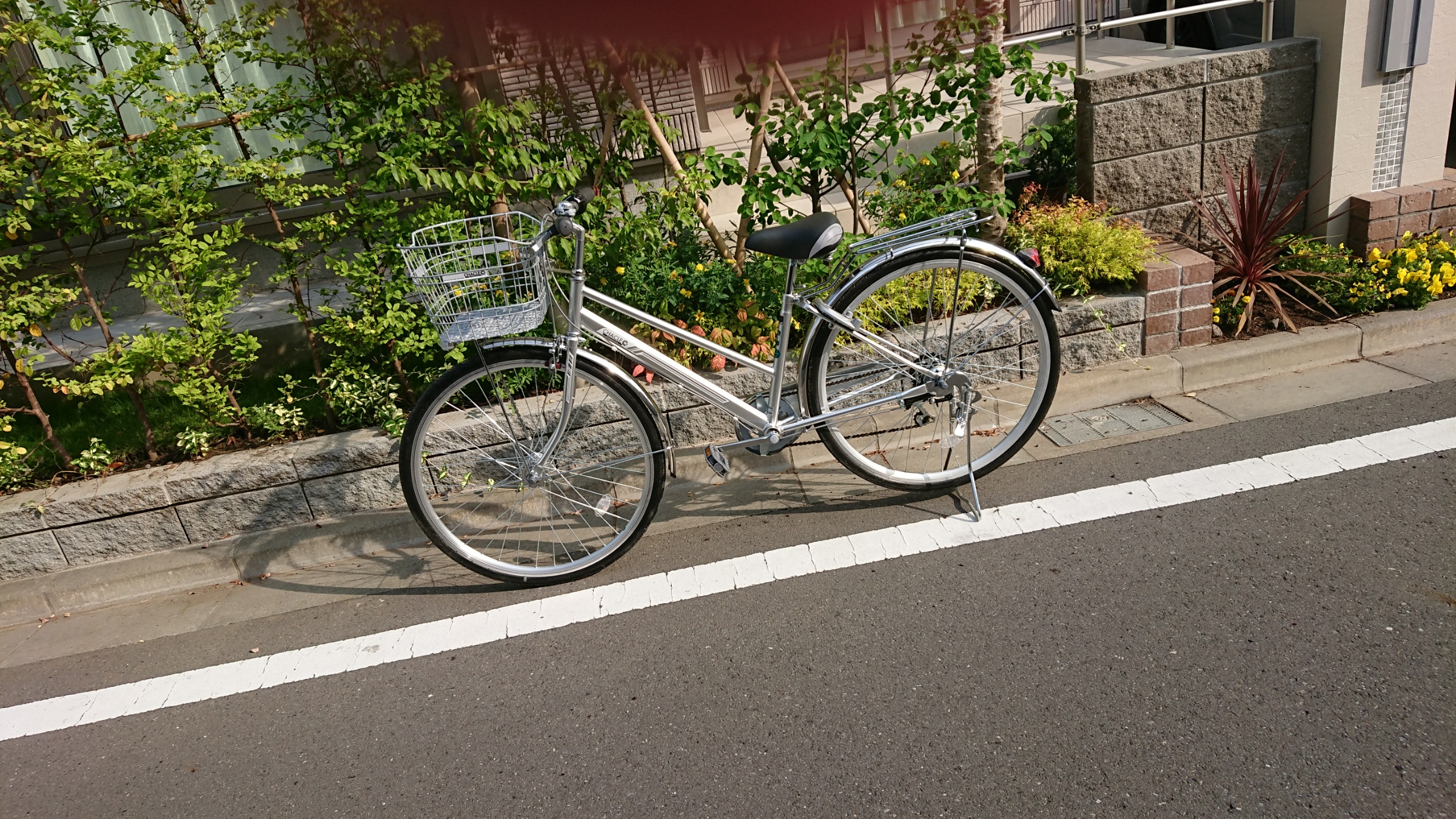 後ろピカピカ
