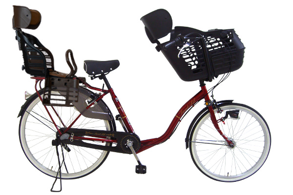サイモト(SAIMOTO) ヘッドレスト付きチャイルドシート搭載スイートリブ -26インチ子乗せ付きモデル- 子供乗せ自転車 | 自転車通販