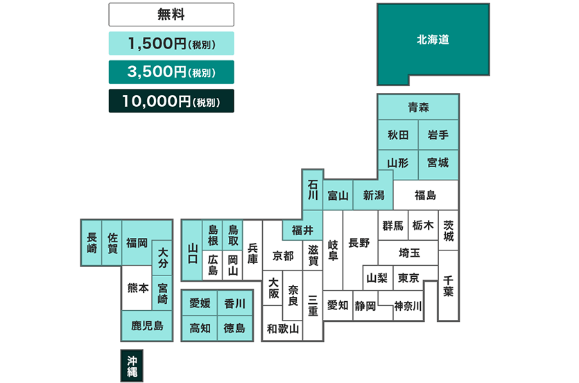 都道府県別送料
